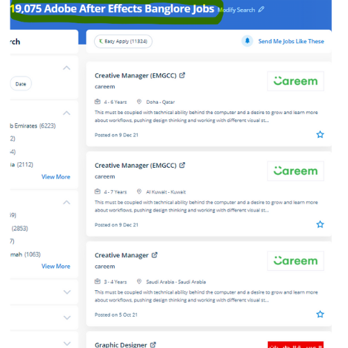 Adobe After Effects internship jobs in Taif