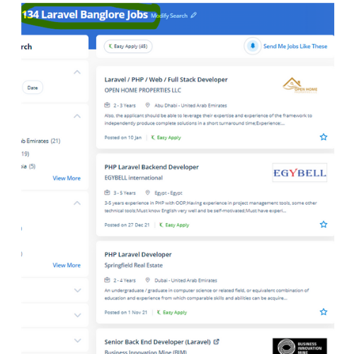 Laravel internship jobs in Taif
