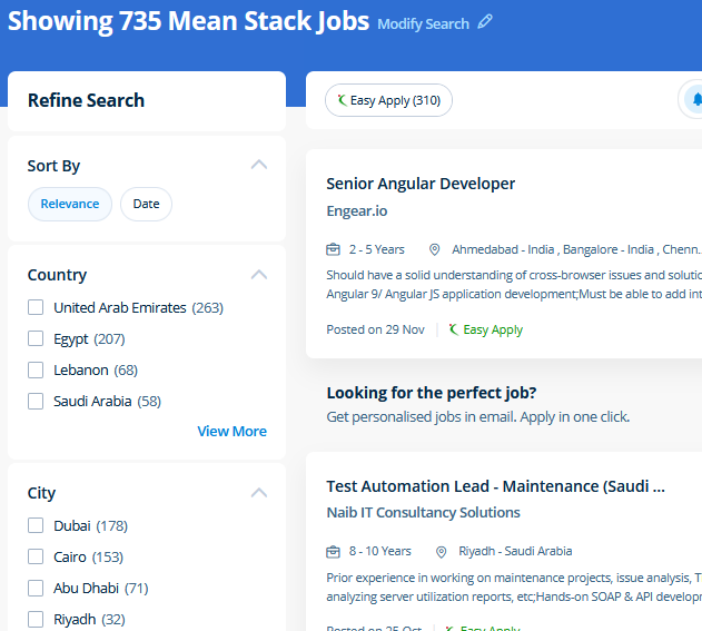 Mean Stack Development internship jobs in Tabuk