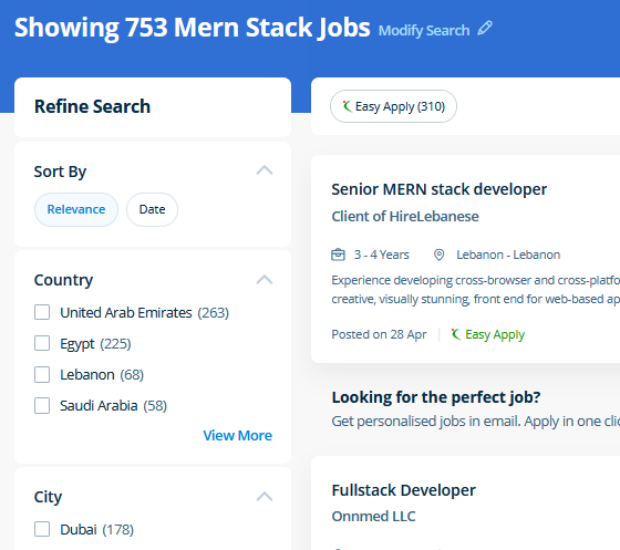 Mern Stack Development internship jobs in Saudi Arabia