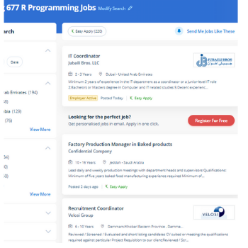 R Programming internship jobs in Taif
